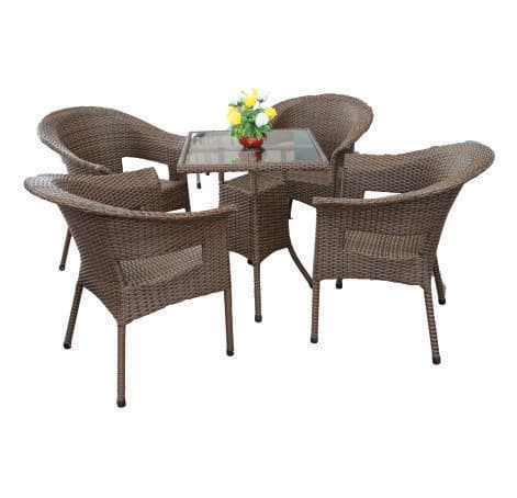Rattan Chair and Table Outdoor Set
